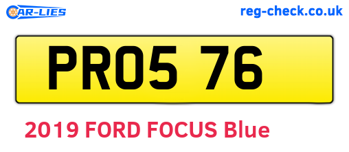 PRO576 are the vehicle registration plates.