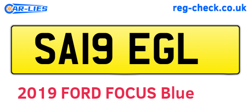 SA19EGL are the vehicle registration plates.