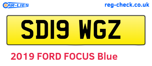 SD19WGZ are the vehicle registration plates.