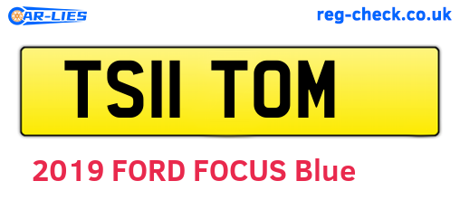 TS11TOM are the vehicle registration plates.