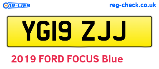 YG19ZJJ are the vehicle registration plates.