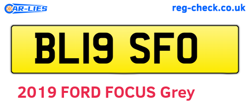 BL19SFO are the vehicle registration plates.