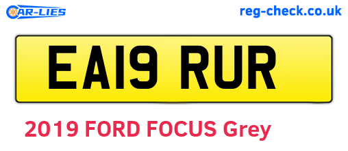 EA19RUR are the vehicle registration plates.