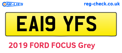 EA19YFS are the vehicle registration plates.