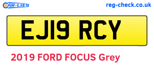 EJ19RCY are the vehicle registration plates.