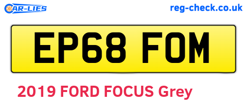 EP68FOM are the vehicle registration plates.