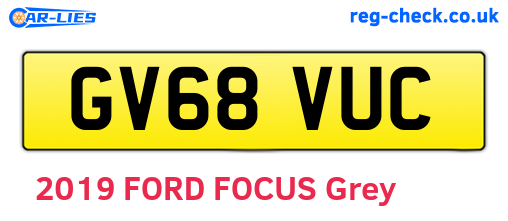 GV68VUC are the vehicle registration plates.