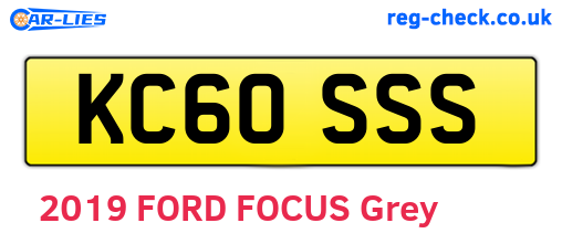 KC60SSS are the vehicle registration plates.