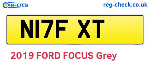 N17FXT are the vehicle registration plates.