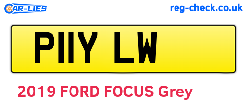 P11YLW are the vehicle registration plates.