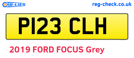 P123CLH are the vehicle registration plates.
