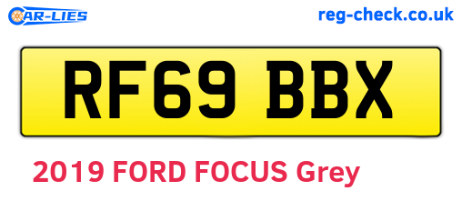 RF69BBX are the vehicle registration plates.
