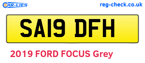 SA19DFH are the vehicle registration plates.