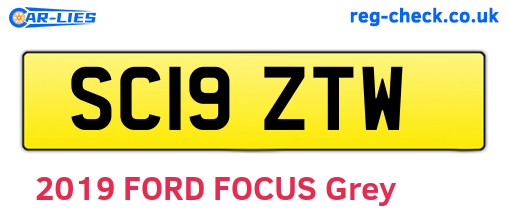 SC19ZTW are the vehicle registration plates.