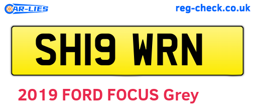 SH19WRN are the vehicle registration plates.