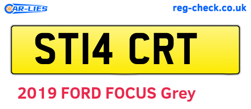 ST14CRT are the vehicle registration plates.