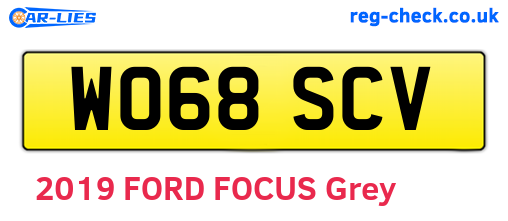 WO68SCV are the vehicle registration plates.