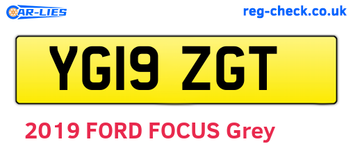 YG19ZGT are the vehicle registration plates.