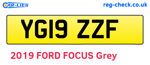 YG19ZZF are the vehicle registration plates.