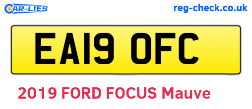 EA19OFC are the vehicle registration plates.