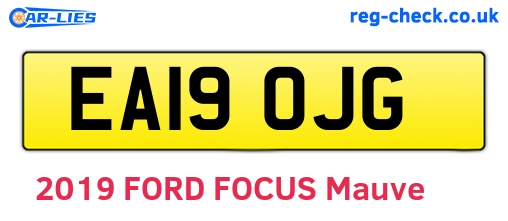 EA19OJG are the vehicle registration plates.