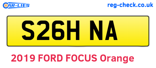 S26HNA are the vehicle registration plates.