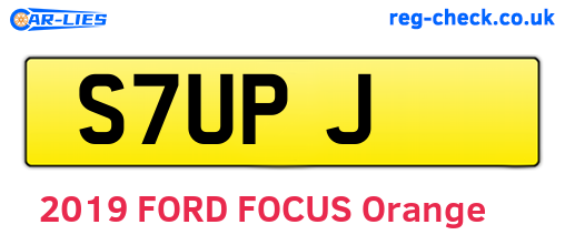 S7UPJ are the vehicle registration plates.