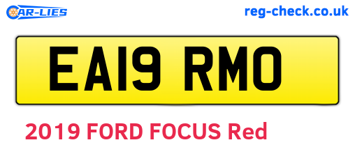 EA19RMO are the vehicle registration plates.