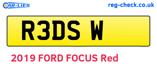 R3DSW are the vehicle registration plates.