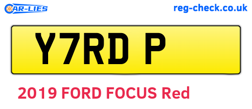 Y7RDP are the vehicle registration plates.