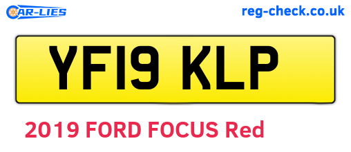 YF19KLP are the vehicle registration plates.