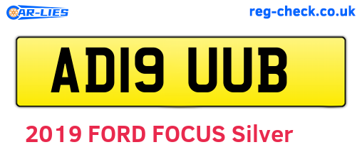 AD19UUB are the vehicle registration plates.