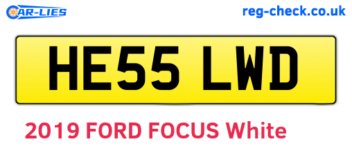 HE55LWD are the vehicle registration plates.