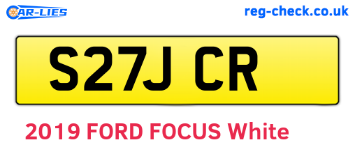 S27JCR are the vehicle registration plates.
