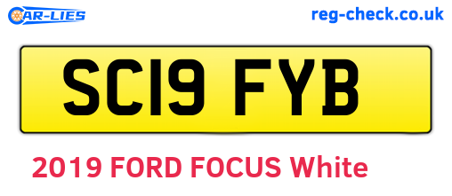 SC19FYB are the vehicle registration plates.