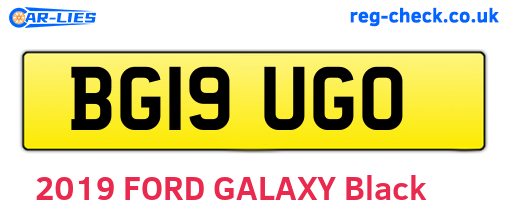 BG19UGO are the vehicle registration plates.