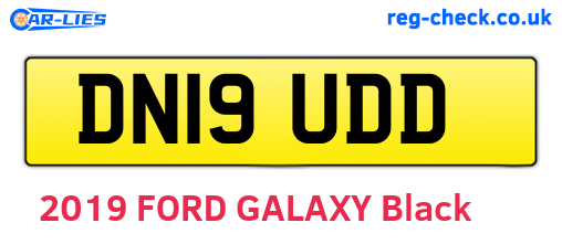 DN19UDD are the vehicle registration plates.