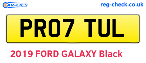 PR07TUL are the vehicle registration plates.