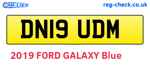 DN19UDM are the vehicle registration plates.