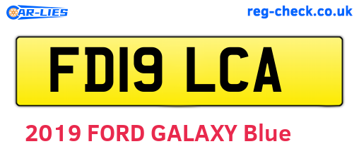 FD19LCA are the vehicle registration plates.