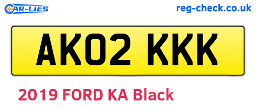 AK02KKK are the vehicle registration plates.