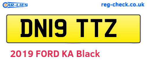 DN19TTZ are the vehicle registration plates.