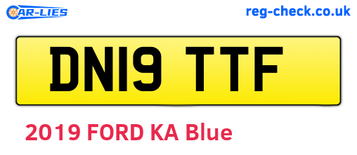 DN19TTF are the vehicle registration plates.