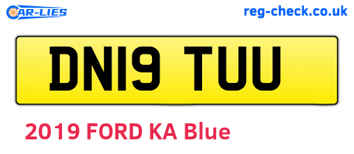 DN19TUU are the vehicle registration plates.