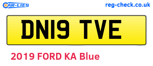 DN19TVE are the vehicle registration plates.