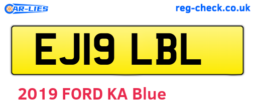 EJ19LBL are the vehicle registration plates.