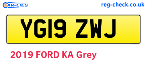 YG19ZWJ are the vehicle registration plates.