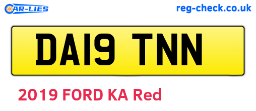 DA19TNN are the vehicle registration plates.