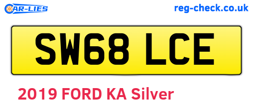 SW68LCE are the vehicle registration plates.