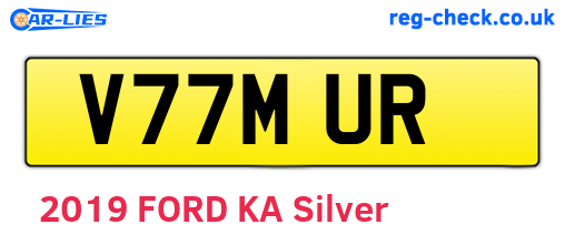 V77MUR are the vehicle registration plates.